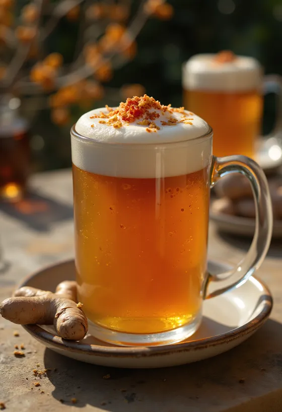 Ildfull krydret cider servert i glass