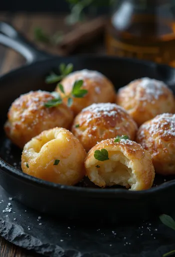 Glutenfrie Æbleskiver, gyllenbrune, med myk innside og sprø utside
