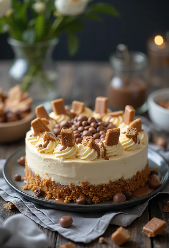 Kinder Bueno kake servert
