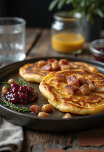 Fläskpannkaka servert