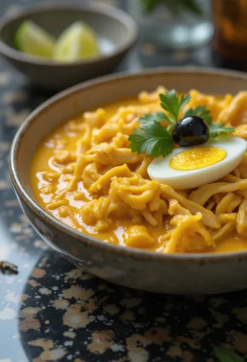 Glutenfri Ají de Gallina kylling servert med peanøtter og gul chili