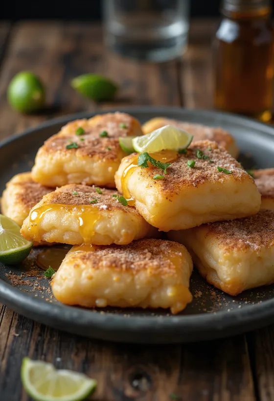 Sopaipilla - søt variant fra New Mexico servert med limejuice