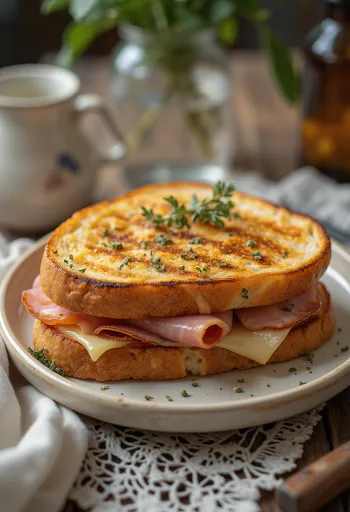 Krydret panini, grillet, med gyllenbrunt brød