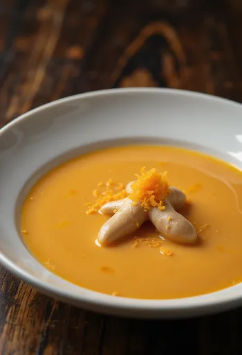 Gulrotsuppe med ingefær servert