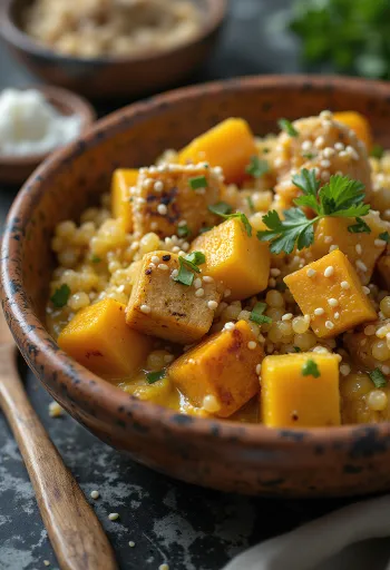 Quinoacurry med gresskar og tofu