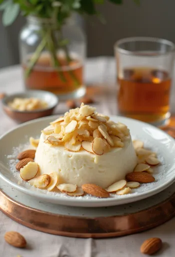 Mandelparfait servert