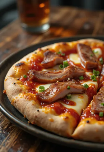 Kinesisk pizza med Char Siu svinekjøtt