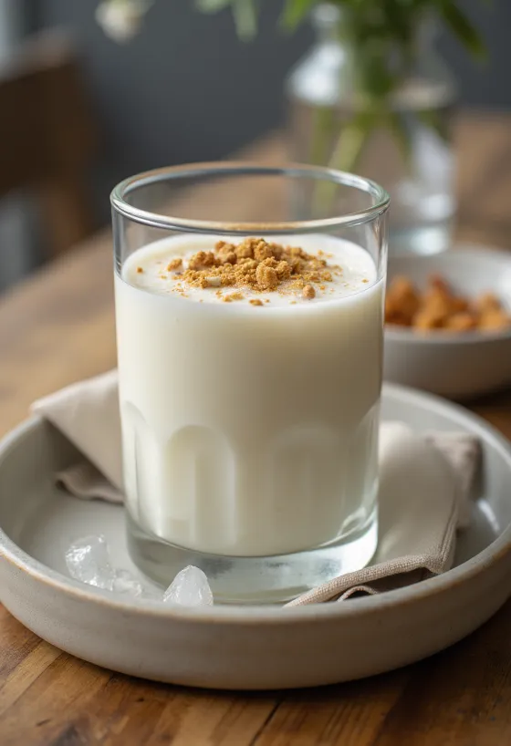 Salt lassi, servert med fersk yoghurt, mynte og spisskummen