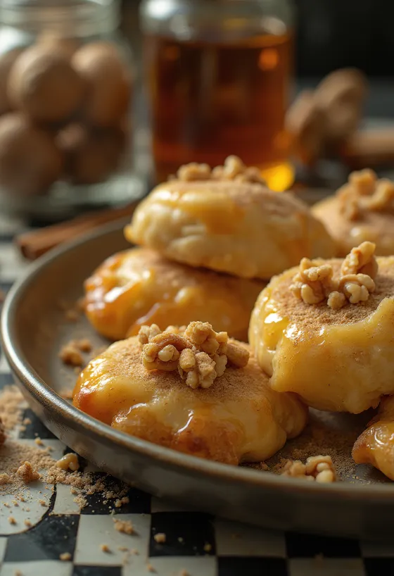 Amerikanske kanel- og valnøttdumplings servert