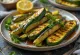 Saftig grillet squash på tallerken