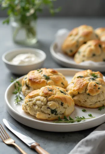 Urte-scones servert