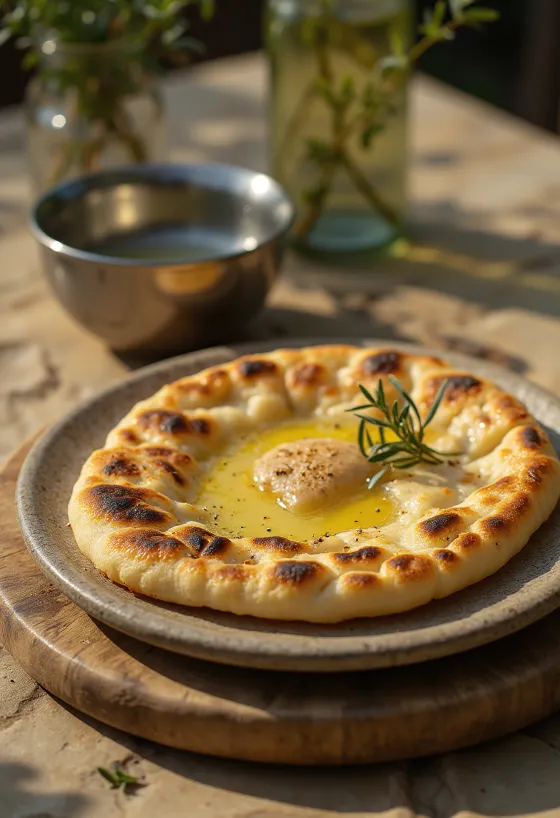 Kesra algerisk flatbrød servert