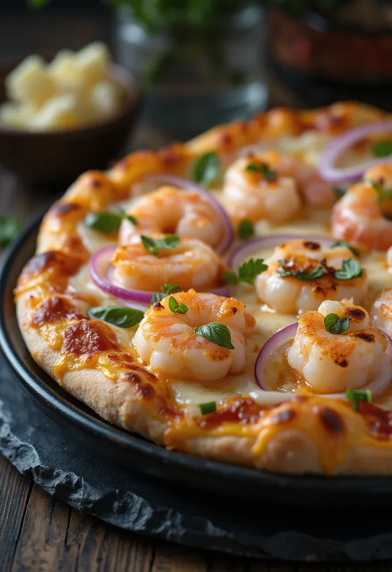 Svensk pizza med reker
