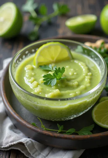 Rosmarin- og lime-ingefærsaus servert