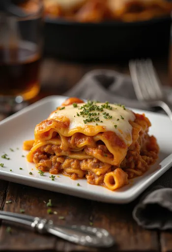 Lasagne Bolognese servert