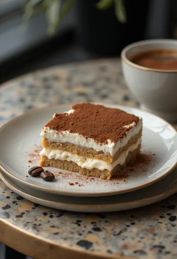 Sukkerfri tiramisu-kake i elegant servering