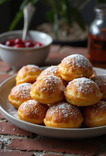 Danske æbleskiver nystekte