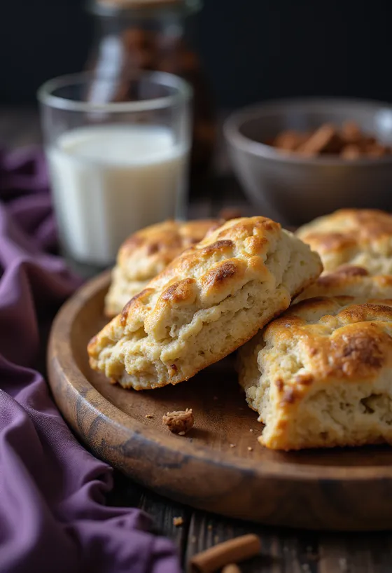 Kanelscones servert