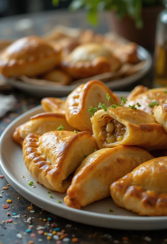 Nystekt russisk pirog fylt bakverk