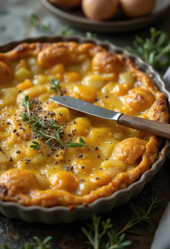 Prebiotisk pai med purre og gresskar, en deilig salt pai med fyll av gresskar og purre