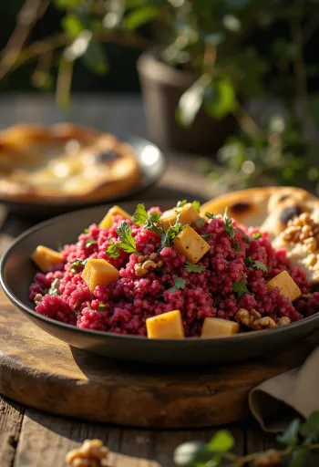 Quinoacurry med rødbeter og tofu