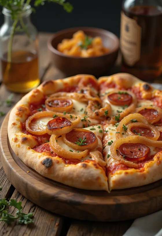 Diavola-pizza med løk og chili