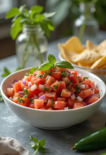 Tomatsalsa servert