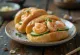 Bao bun med scampi servert fersk
