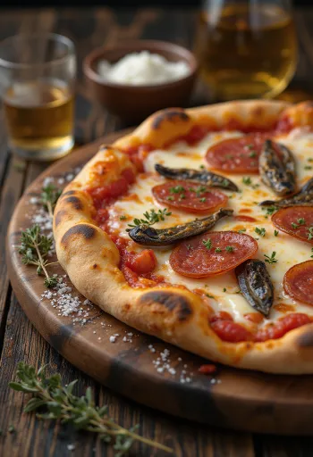 Diavola-pizza med ansjos og chili