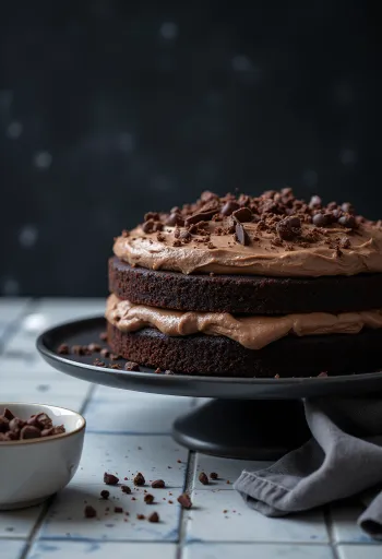 Sjokoladekremkake med sjokoladeglasur