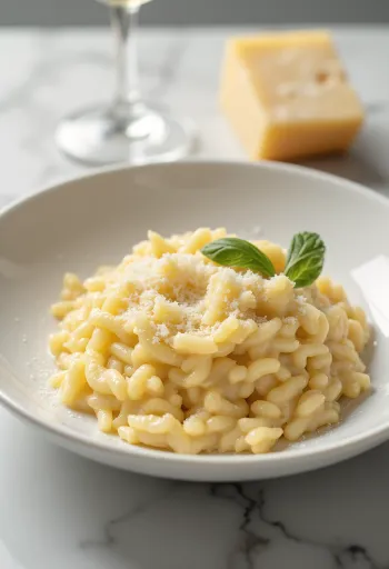 Kremet risotto servert med parmesan og persille