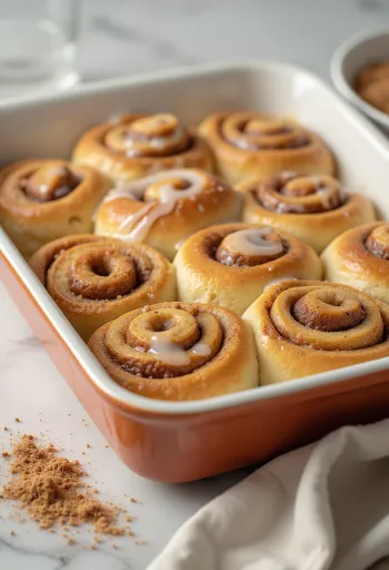 Kanelboller servert på et fat