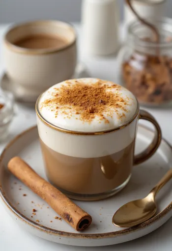 Krydret chai latte servert i krus