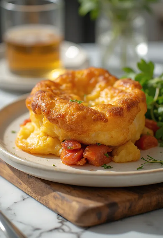 Yorkshire pudding med chorizo, sprø og appetittvekkende