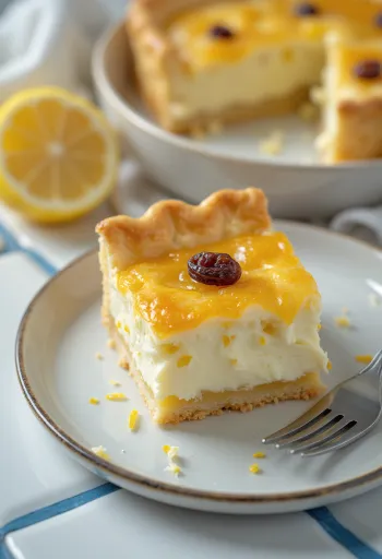 Kesamkake med fersk kesam og sprø deig