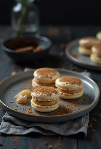 Kanel- og marsipanmacarons