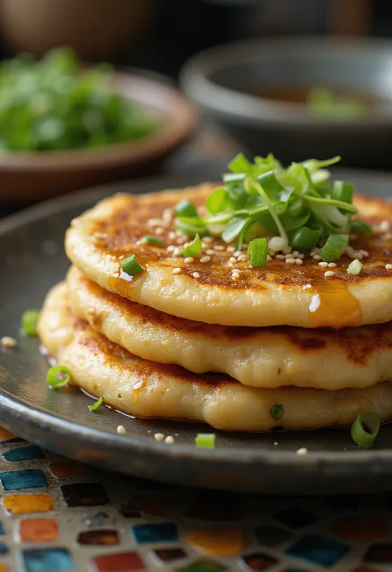 Miso pancake servert