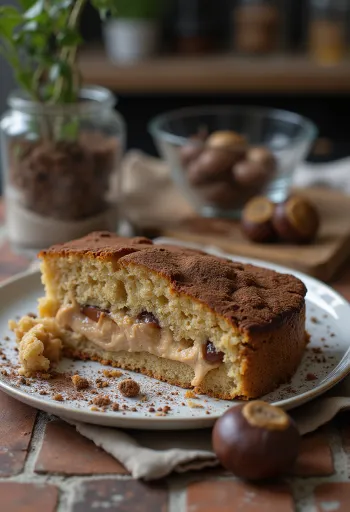 Melkefri kastanjekake servert