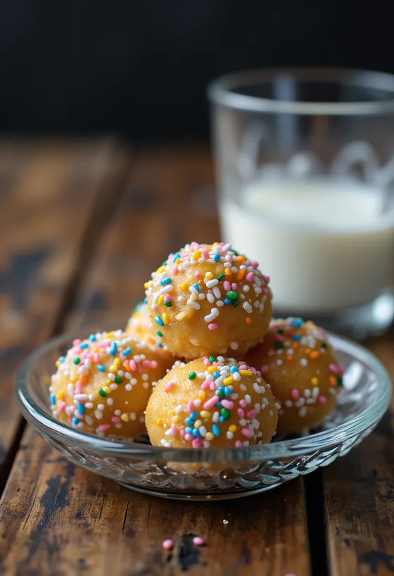 Punsjkuler rullet i fargerikt strøssel