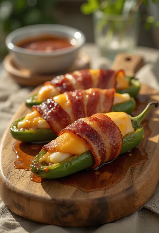 BBQ-bacon-surret jalapeño servert