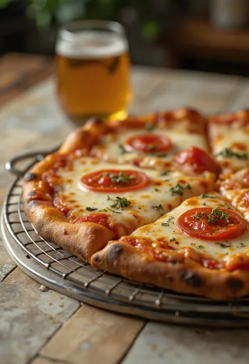 New York Style Pizza med tynn bunn og store stykker