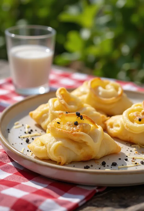 Fersk börek med potet servert