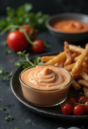 Sterk sriracha-majones servert