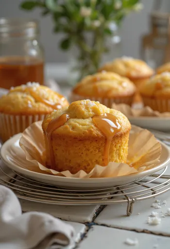 Karamellmuffins med gyllenbrun topp