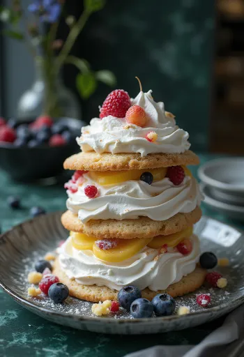Marengskake pyntet med frukt
