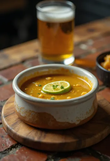 Serveringsklar karri-, ingefær- og øl-limesaus