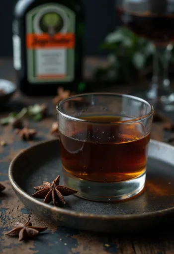 Hjemmelaget Jägermeister på flaske