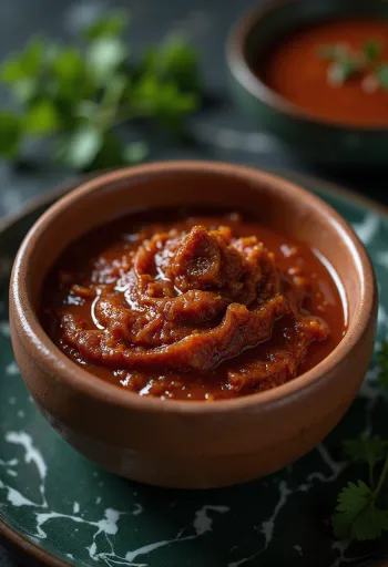 Berbere-kryddersaus servert med grillet mat