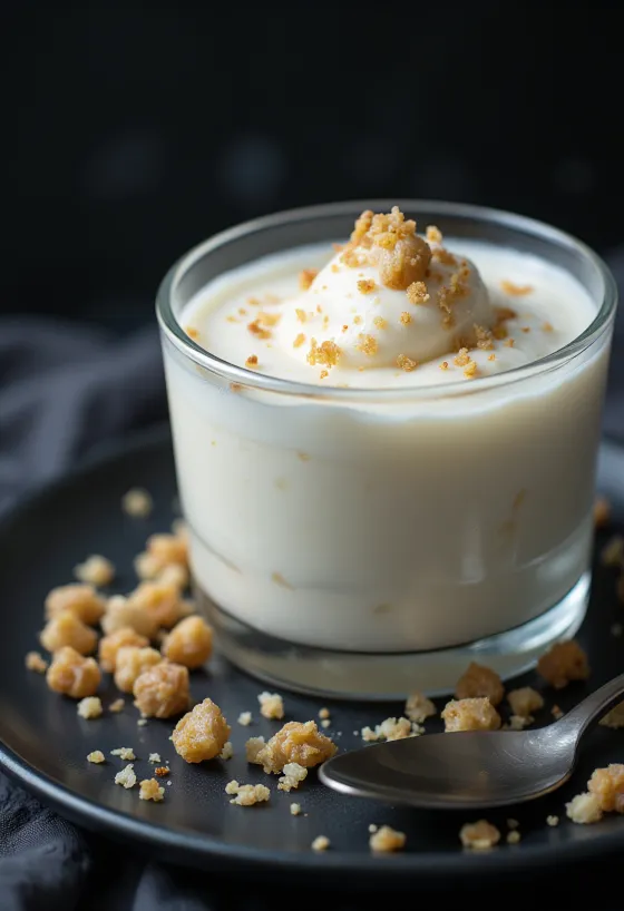 Panna cotta med peppermynte i glass