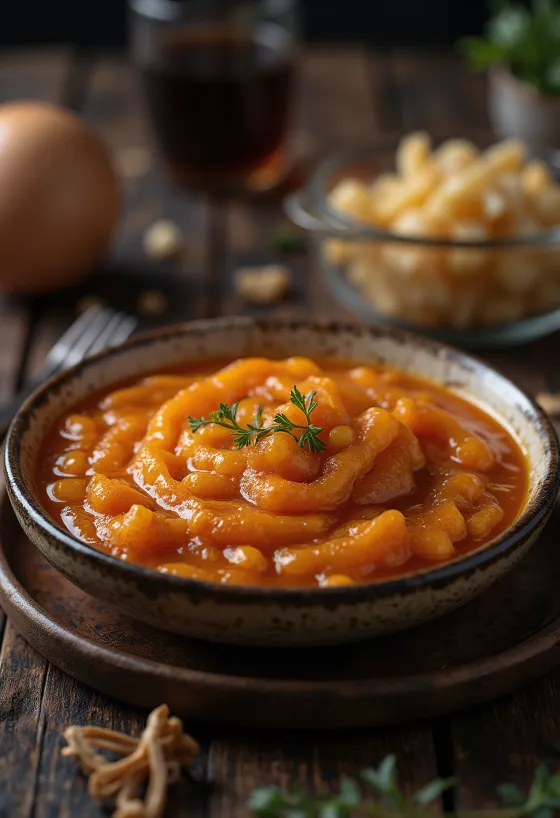 Mitmita sterk saus servert med injera-brød